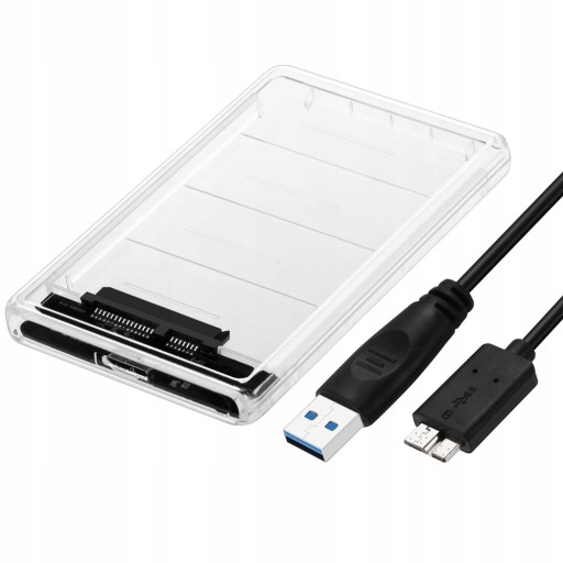 Kryt disku pre HDD 2.5 USB 3.0 SATA Transparentný adaptér