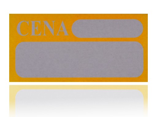 KARTÓNOVÉ CENNÍKY 4x8 CM CENNÍK ŽLTÁ ŠTÍTKA