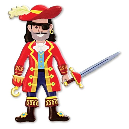 Melissa And Convex Opätovne použiteľné samolepky Puffy Pirates hračka pre chlapca