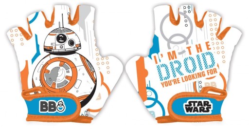 DETSKÉ CYKLISTICKÉ RUKAVICE CHRÁNIČE NA BICYKLE STAR WARS 3-8 ROKOV