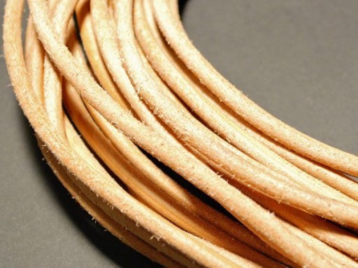 Remienok Remienok Kožený priemer 1 mm Natural 5 m