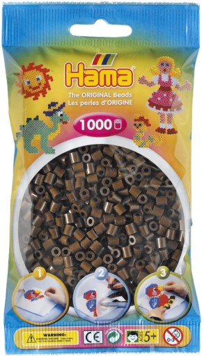 Hama MIDI Beads 1000 Beads 207-12 Hnedá