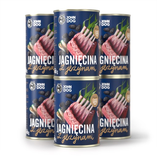 John Dog Berry Line Jahňacie s černicami 400g
