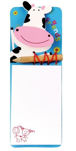 Magnetický zápisník do chladničky s ceruzkou Zvieratká