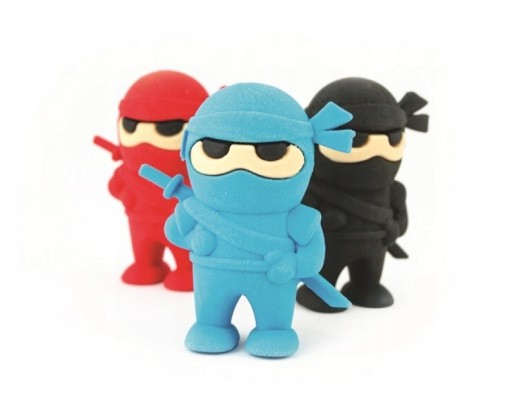 Ninja Ooly brúsna guma Multicolor 3 ks