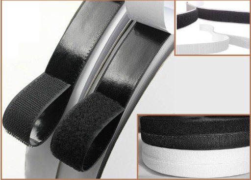 VELCRO SO SAMOLEPIACIM LEPOM 1m+1m 2,5 cm BIELA