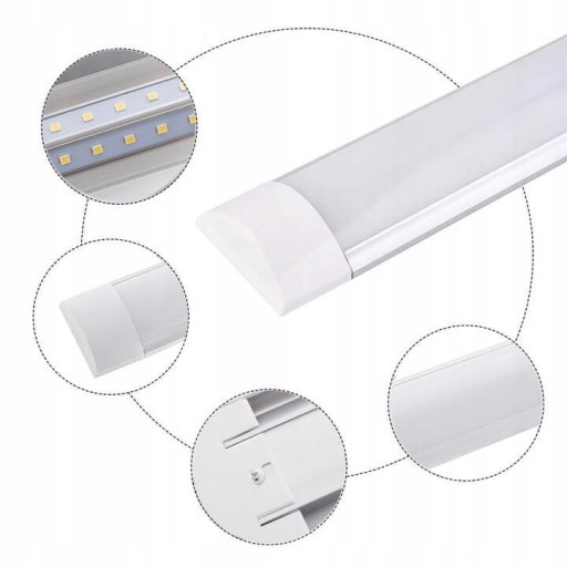 LED svietidlo 60cm do garáže Prisadený panel Odolné svietidlo 3 farby