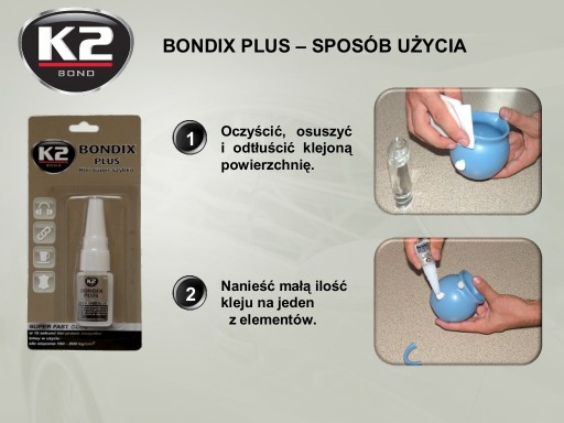 K2 BONDIX PLUS 10g rýchloschnúce sekundové lepidlo