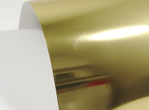 Zrkadlový dekoračný papier 300g zlatý 10A4