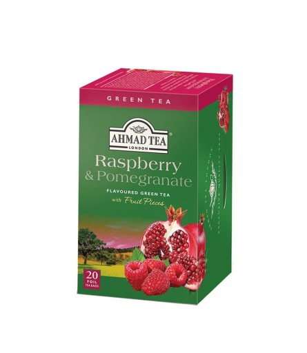 Ahmad Tea Green Tea Raspberry Pomegranate 20 vreciek Raspberry Pomegranate