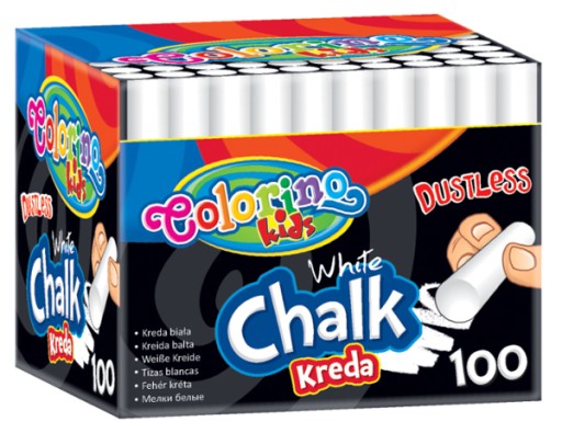 Colorino Kids Dust-free biela krieda 100 ks
