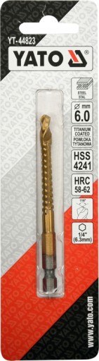 YATO HSS-TiN FRÉZACÍ VRTÁK NA KOV 6,0mm ŠEST