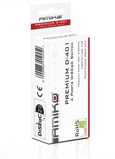 DiSEqC 4/1 prepínač Amiko Premium D-401 4 x SAT
