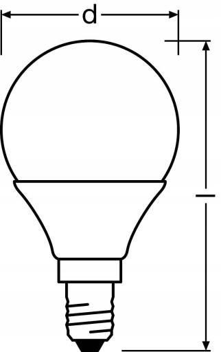 LED žiarovka E14 BALL P40 5,7W = 40W 6500K OSRAM