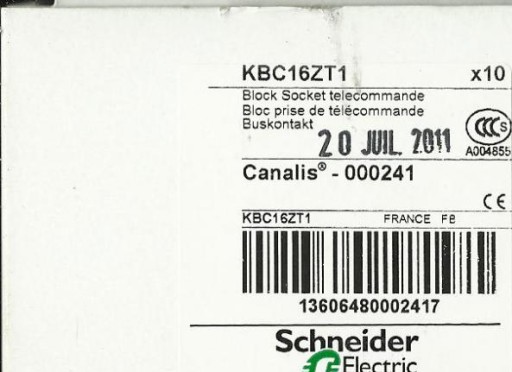 SCHNEIDER KBC16ZT1 BLOK POMOCNYCH KONTAKTOV 10KS