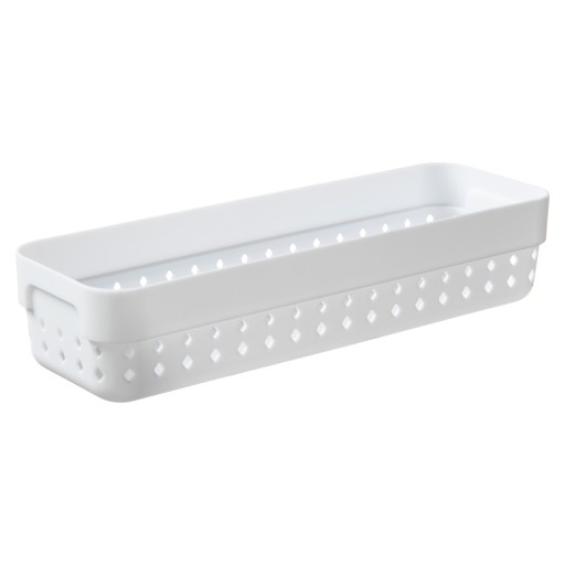 ORGANIZÁTOR NA PRÍBORY VLOŽKA NÁDOBY DO ZÁSUVKY SKRINÍK 24x8cm BIELY PLAST