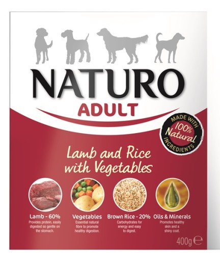 Naturo Adult Jahňacina s ryžou pre psov 400g