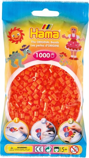 Hama MIDI Beads 1000 Beads 207-04 Orange