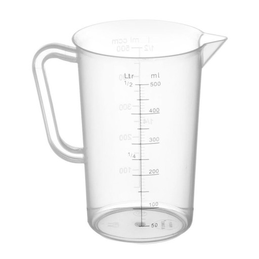 Polypropylénová odmerka so stupnicou 0,5 l