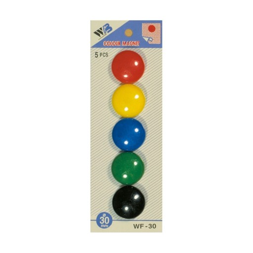 Argo magnety farebné 30mm 5 kusov