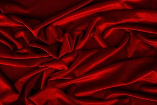 Velvet Elastic Velour - Blood Red 1/2mb