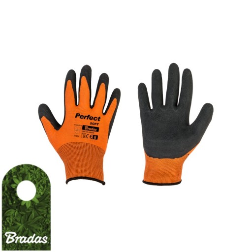 Ochranné pracovné rukavice s povrchovou úpravou, veľkosť 10 Bradas PERFECT SOFT RWPS10