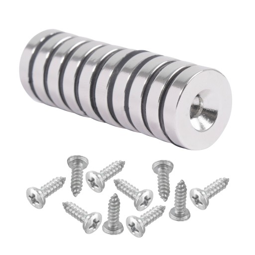 SET: MAGNET 14x3 mm otvor 7/3,5 mm NA SKRUTKU