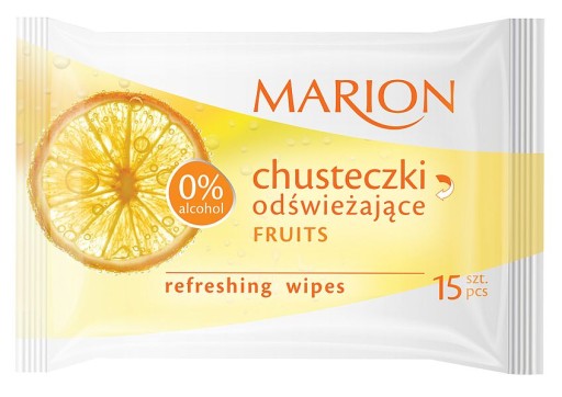 Osviežujúce obrúsky Marion Fruits s ovocnou vôňou, 1 balenie-15 ks