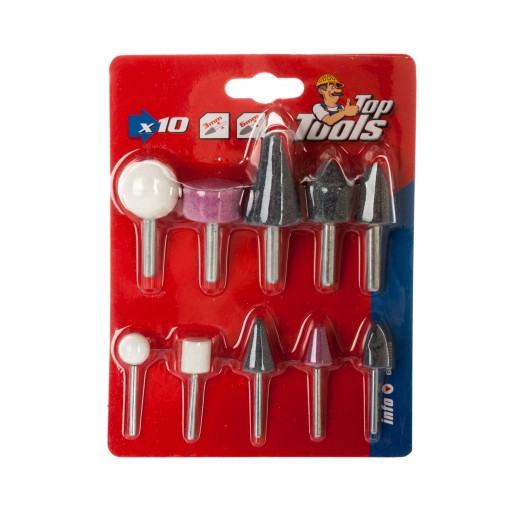 Sada brúsnych kameňov 10 kusov, 6 a 3 mm