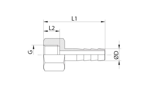 Hadicová spojka 6 mm RQS GW 1/2'' nikel
