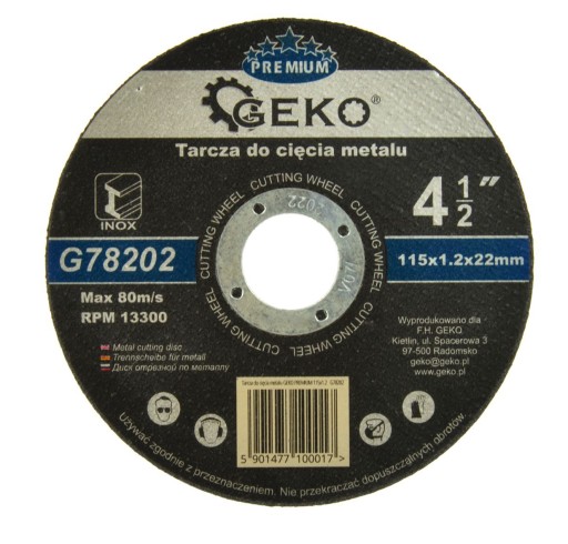 ŠTÍT 115 mm x 1,2 mm x 22,2 mm PRE KOV, NEREZOVÁ OCEL