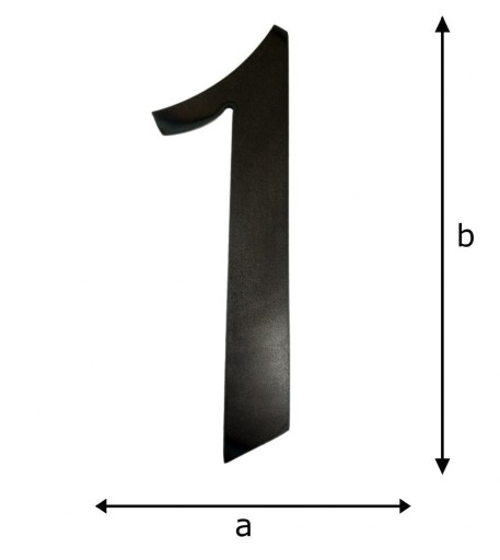 Darčeková dekorácia číslo 1 z ocele 6,5x19,5cm