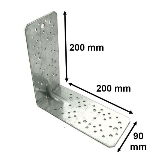 UHLOVÝ KONEKTOR S RAZÍM 200x200x90x3,0