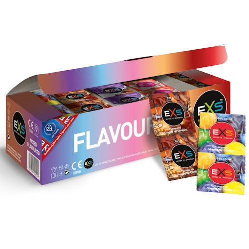 EXS CHOCOLATE kondómy, čokoládová príchuť, sada 12 ks, klasika