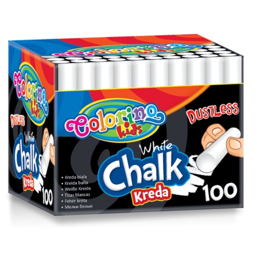 Bezprašná biela krieda Colorino 100 ks