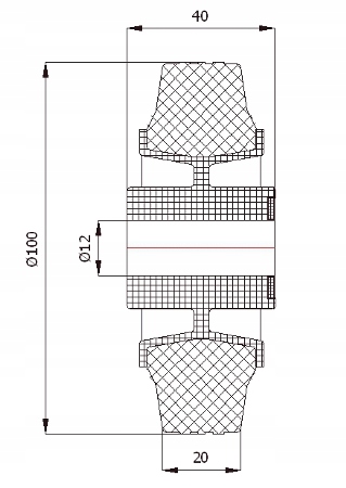fi 100mm KOLESÁ KOLIESKA GUMOVÉ PLASTOVÉ -19TS