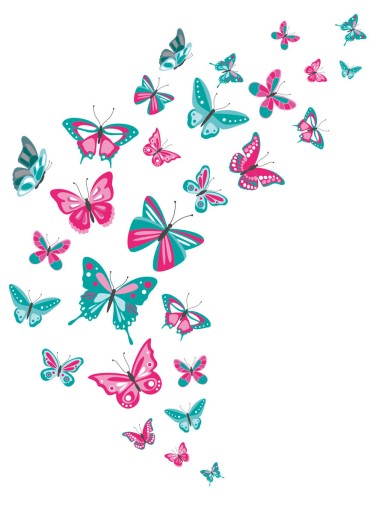 Nálepka na stenu BOTTERFLIES! Veľký výber! 100 x 76 cm