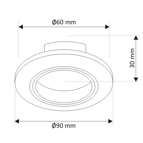 RINGO sklenené LED svietidlo 230V GU10 okrúhle #889