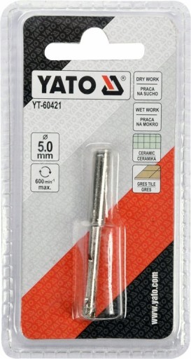 DIAMANTOVÝ VŔTAČ YATO DO KERAMIKA 5mm
