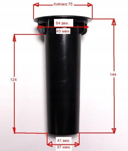 Bassreflexový tunel 144 x 64 mm vyrobený v DÁNSKU!!