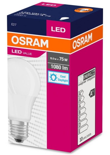 LED žiarovka A60 E27 10W = 75W 1080lm OSRAM 6500K