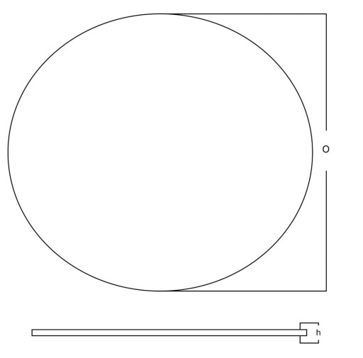 Oceľový plech, kruhový formát, g/š 85x2 mm