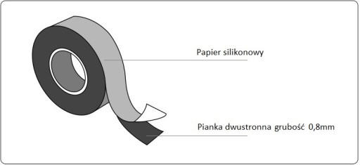 12mm/50m OBOJSTRANNÁ LEPICIA PENOVÁ PÁSKA, hrúbka 0,8mm