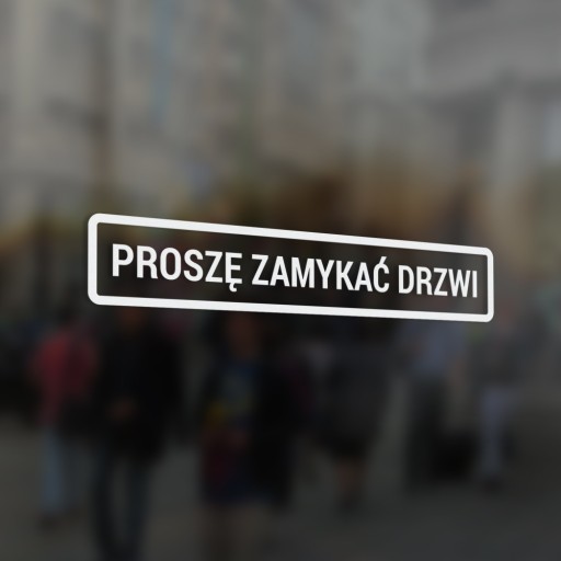 Zatvorte prosím dvere - nálepka, kancelária, obchod 5x28