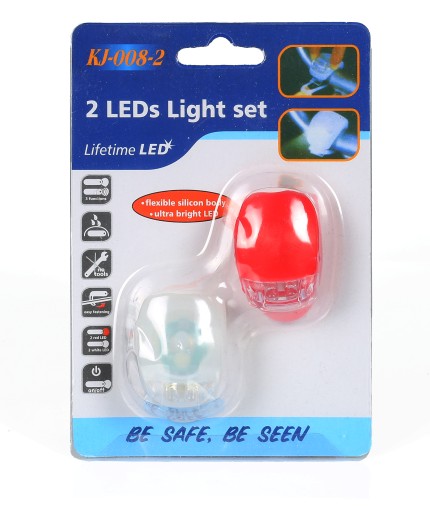 SADA LED CYKLISTICKEJ LAMPY PREDNÉ ZADNÉ 2ks LED