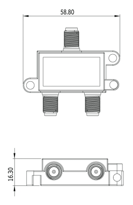 1/2 Inverto rozbočovač pre Unicable TV SAT Converter
