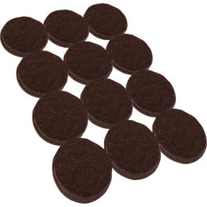 Hrubé plstené podložky na nábytok, stoličky, stoličky, hnedé kolieska, 12 ks, 5 mm