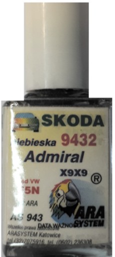 SKODA 9461 P9 F5F BLUE NIGHTFIRE LAKU TEST-UP