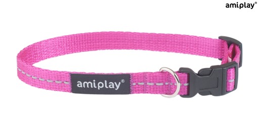 amiplay Reflective S reflexný golier, ružový