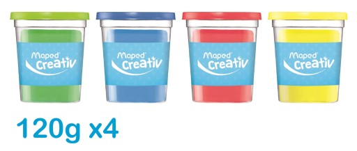 MAPOVANÁ KREATÍVNA PLASTOVÁ HMOTA 4x120g